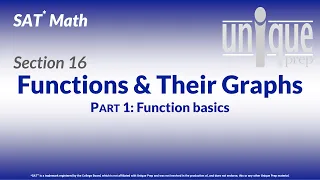 SAT Math 16 Functions Their Graphs Part 1 Function basics
