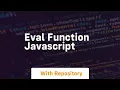 Eval function javascript
