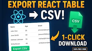 Add Export to CSV Button in React Table in 5 Minutes
