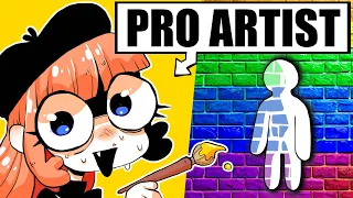 WHEN A PRO ARTIST PLAYS PAINTING HIDE N SEEK // meccha chameleon