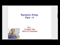 Tutorial - 16 Dynamic Array in Hindi Part