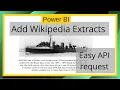 Power BI Simple API Tutorial How to add Wikipedia and Wikimedia data into a Power BI report
