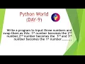 Write a program to input numbers and swap them as 1st becomes 2nd 2nd becomes 3rd 3rd becomes 1st