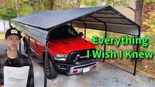 Building a Cheap Metal Carport From Amazon Everything I Wish I Knew