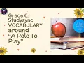 Grade 6 Studysync - Vocabulary around A Role To Play