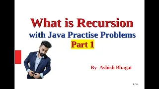 What is Recursion - with Java Practice Recursion Problems Part 1
