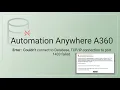 AA A360 MSSQL Express edition Database connection issue