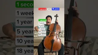 1 Second Vs 18 Years Of Cello Playing Cello 