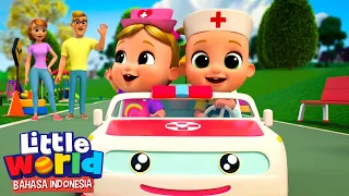 Roda Ambulan Berputar-putar! | Little World Bahasa Indonesia | Kartun dan Lagu Anak