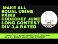 Codechef June Long Challenge Make all equal using Pairs