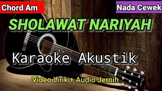 sholawat nariyah karaoke akustik nada cewek