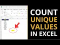 How to COUNT UNIQUE VALUES in Excel 2 Easy Ways