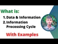 Data and Information with Examples Information Processing Cycle with Examples Examples