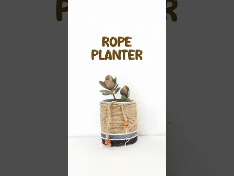 DIY Rope Planter | Easy Home Decor Craft | Handmade Planter Idea