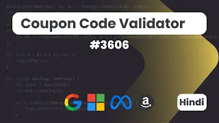 Coupon Code Validator Leetcode 3606 DSA Hindi Code With Deepak
