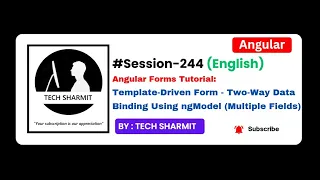 Template Driven Form - Two way data binding using ng Model Angular tutorial English Session-244
