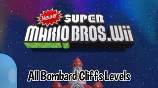 newer super mario bros wii bombard cliffs all levels