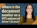 Where is the document number on a NYS enhanced driver s license