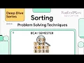 Sorting Searching Deep Dive Problem Solving Techniques BCA 1st Sem BU RTR Edu