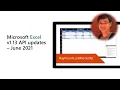 Microsoft Excel v1 13 API updates - June 2021