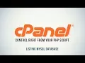 Control cPanel with PHP List MySQL Databases - Part 11