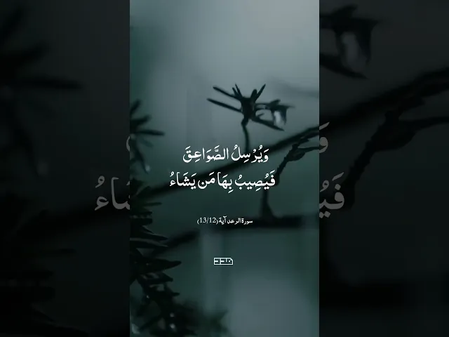 ⁣بِسْمِ اللَّهِ الرَّحْمَنِ الرَّحِيم✨#قزآن #آيات #تلاوة #شتاء #رعد #أمطار