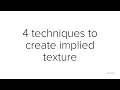 Draw Implied Texture with 4 Techniques