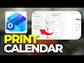 How To Print A Calendar In Outlook Showing Appointments And Meetings Tutorial 2026
