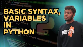 Basic Syntax Variable in Python Data Types Python in 30 days Python for beginners