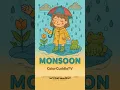 Rainy Day Fun Monsoon Coloring Page Free Download for Kids