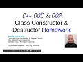 05 C OOD and OOP - Class Constructor Destructor