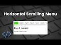How To Create a Horizontal Scrolling Menu