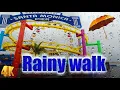 Full Rainy walk on the pier Santa Monica Ca in 4k