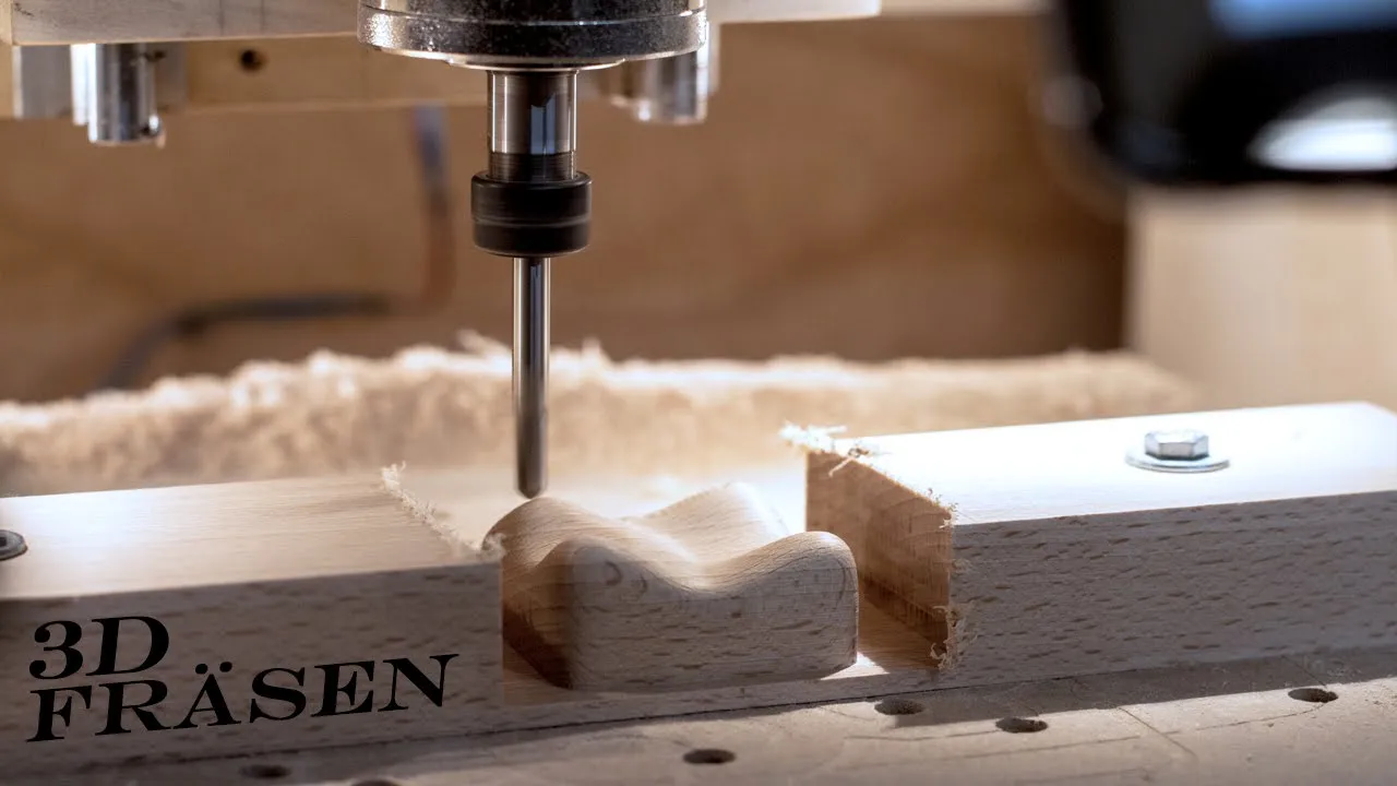 3D Fräsen mit selbstgebauter CNC Fräse | Fusion 360 Tutorial | 3-D Formen einfach selber Fräsen