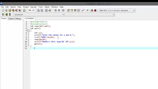 Swap two numbers using FUNCTIONS and POINTERS