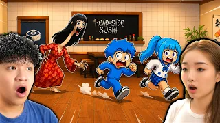 Huy Cùng Zippy Phục Vụ Nhà Hàng Ma !!!