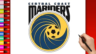How to Draw Central Coast Mariners logo | Easy Step by Step Drawing