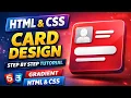 How to Create Modern Card Design with HTML CSS Beginner Tutorial