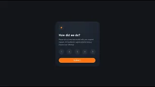Frontend Mentor Rating Component
