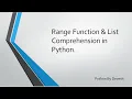 27 Range Function List Comprehension in Python