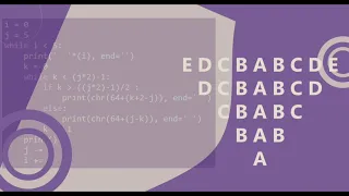 93 Alphabet Triangle Pattern without any pre-defined method using while loop in Python