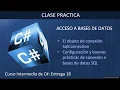 Curso Intermedio C 18 El objeto conexion SQlConnection