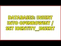Databases insert into OPENROWSET SET IDENTITY - INSERT