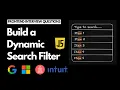 Build a dynamic search filter Frontend Interview Question Hindi