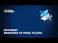 Final Keyword in Java Explained In One Minute SimpliCode