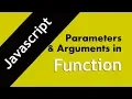 24 Javascript parameters and arguments in Hindi
