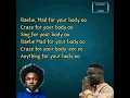 Sarkodie _ pain killer ft. Runtown (lyrics video)