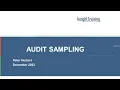 Audit sampling