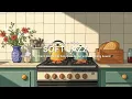 Lagu Soft Jazz ~ Cooking in a Warm Kitchen \u0026 Cozy Jazz Music with Crackling Sound for Peaceful Moments