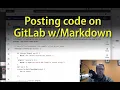 LIU S20 Posting code on GitLab with Markdown